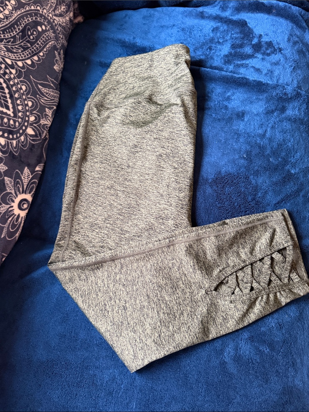 torrid hunter green leggings with Lattice Hem Detail